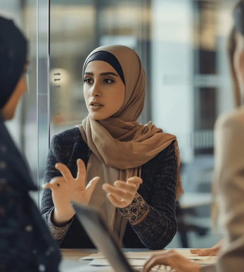 omani woman in business meeting