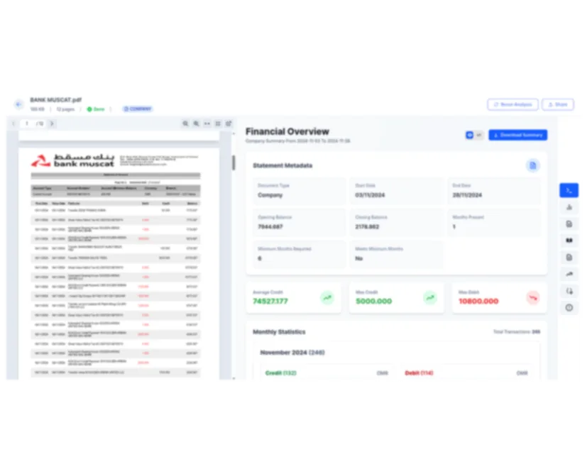 Gulf Statement Analyser